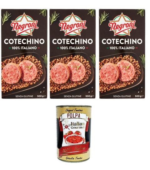 Negroni Cotechino 100% glutenfreier Cotechino 3x500gr italienisch Original
