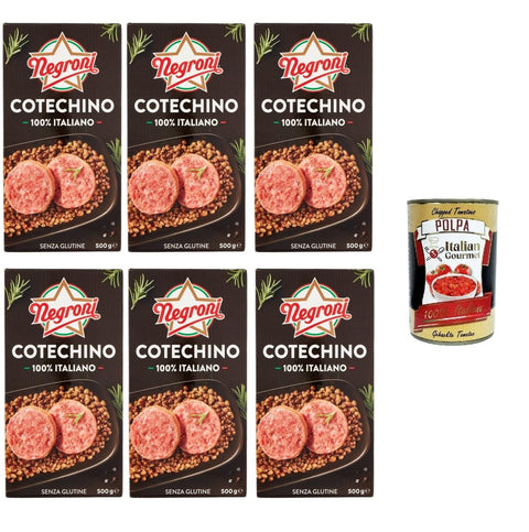 Negroni Cotechino 100% glutenfreier Cotechino 6x500gr italienisch Original