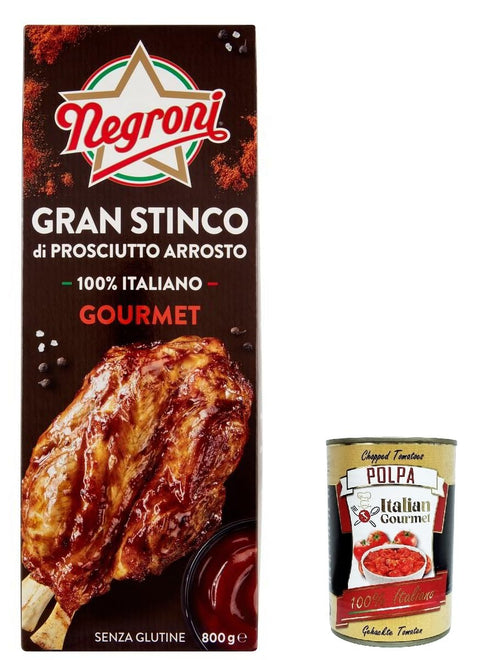 Negroni Koch- & Backzutaten Negroni Gran Stinco di prosciutto Arrosto Große gebratene Schinkenkeule 100 % italienischer Gourmet+ Italian Gourmet polpa 400g 8028257005694