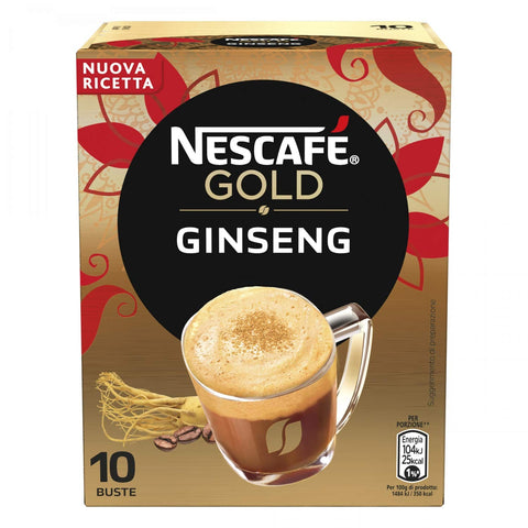 Nescafé Instantkaffee 10x Tassen NESCAFE Ginseng Kaffee Coffee Instant 7g kaffeemilch Pulverkaffe 8000300245240