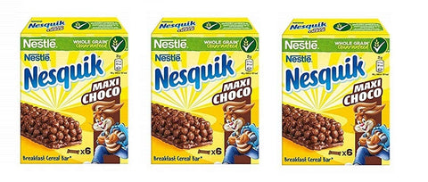 Nesquik Kakao & Heiße Schokolade 3x Nesquik Maxi Choco Schokoladensnack Schokoriegel 150 gr 5900020017437