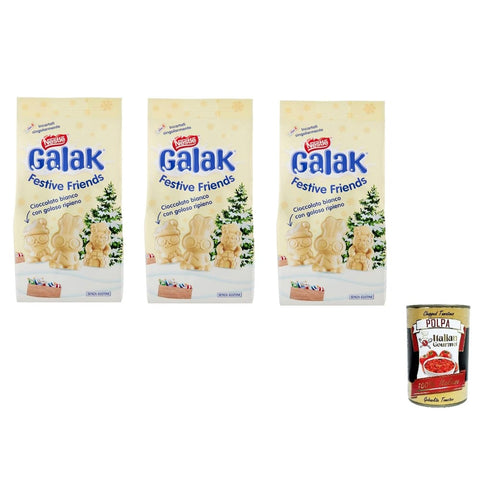 Nestlé Galak Praline Nestlé Galak Festive Friends weiße Schokoladen- und Müslifiguren Beutel 147 g 3x italienisch Original Pastasauce + kostenlos polpa 400 g 8000300424461