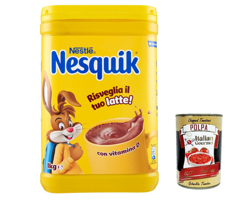 Nestle Nesquik Lösliche Zubereitung für Getränk mit magerem Kakao 1 kg 3x italienisch Original Pastasauce + gratis polpa 400 g