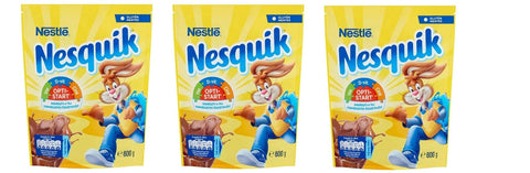 Nestlé Kakao & Heiße Schokolade 3x Nestlé Nesquik Preparato Solubile lösliche Zubereitung für Getränke mit Zucker und fettarmem Kakao lösliche Schokolade 800g 8410100025131