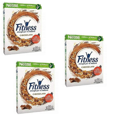 Nestlé Cereali Fitness Cioccolato Cerealien ganze Körner Schokolade 3x375g Original italienisch Getränk