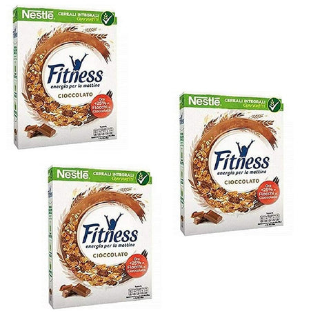 Nestlé Cereali Fitness Cioccolato Cerealien ganze Körner Schokolade 3x375g Original italienisch Getränk