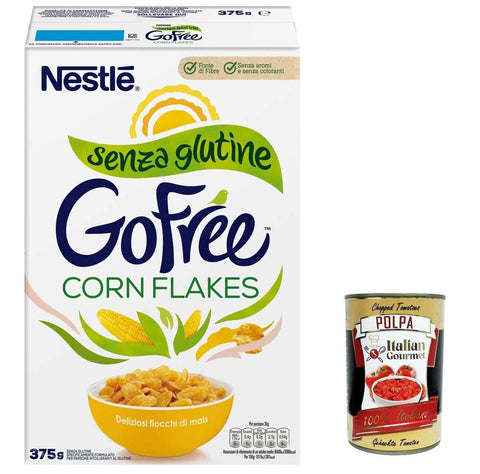 Nestle GO FREE Corn Flakes glutenfrei Mais Flakes Cerealien Milch & Joghurt 375 g Kaltes Müsli italienisch Original