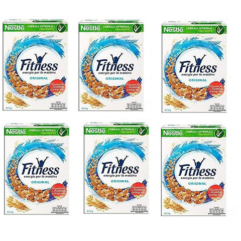 Nestlé Fitness Cerealien Vollkorn Weizen und Haferflocken 6x Original italienisch Kaltes Müsli