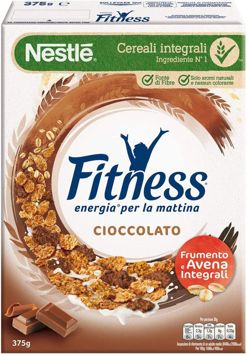 Nestlé Cereali Fitness Cioccolato Cerealien ganze Körner Schokolade 1x375g Original italienisch Getränk