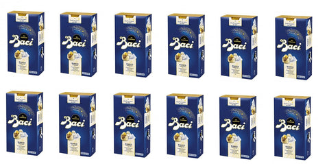 Nestlé Perugina Baci Bijou Bianco Weiße Schokolade Pralinen gefüllt mit Gianduja und Haselnuss 12x 200g italienisch Original