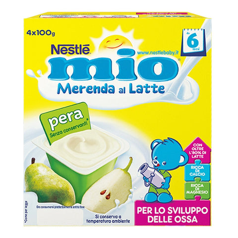 Nestlé MIO Milchsnack mit Birne 4x100g Original italienisch Feinkost