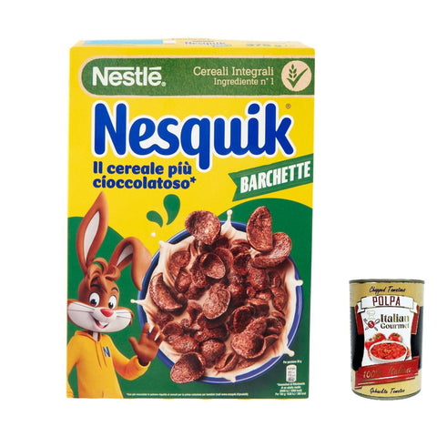 Nestle NESQUIK NESTLÈ Nesquik Choco Waves knuspriges Schokoladenmüsli 6x375g Original italienisch Snack