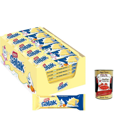Nestle Knabberartikel Nestle Nestlé Galak Weiß Schokoriegel White Chocolate Bar Packung mit 36 Bars 40g italienisch Original 8000300348590