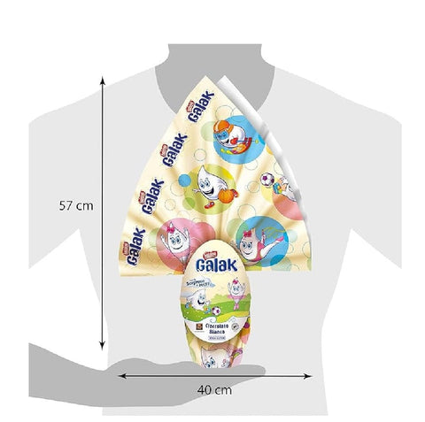 Nestlé Osterprodukt NESTLÉ Galak Uovo di cioccolato bianco con sorpresa 240gr - NESTLÉ Galak Weißes Schokoladenei mit Überraschung 8000300420395