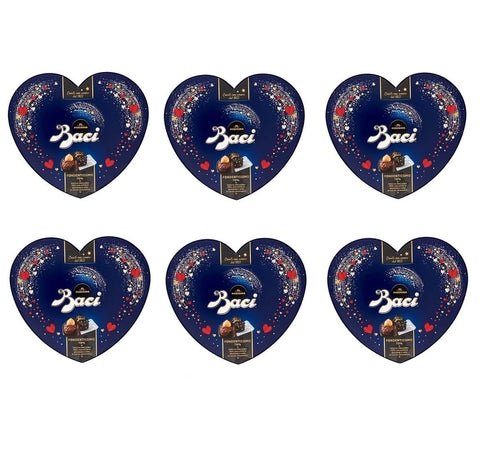 Nestlè Perugina Baci Cuore Fondentissimo 70% Dunkle Pralinen gefüllt mit Haselnüssen und Kakaobohnen 6x 100g italienisch Original