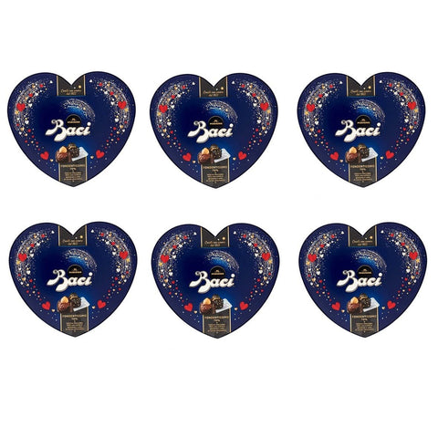 Nestlè Perugina Baci Cuore Fondentissimo 70% Dunkle Pralinen gefüllt mit Haselnüssen und Kakaobohnen 6x 100g italienisch Original