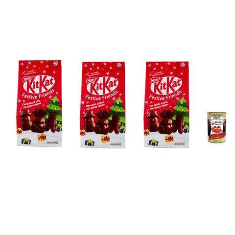 Nestle Praline Nestle NESTLÉ KITKAT FESTIVE FRIENDS MILCHSCHOKOLADEN CHARAKTERE 147 G BEUTEL italienisch Original 8000300424447