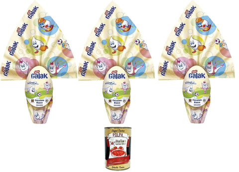Nestle GALAK Uovo Weißes Schokoladen-Osterei mit Überraschung 230 g 3x italienisch Original Pastasauce + gratis polpa 400 g