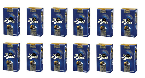 Nestlé Perugina Baci Bijou Fondentissimo 70% Extra dunkle Schokoladenpraline gefüllt mit karamellisierten Haselnüssen 12x 200g italienisch Original