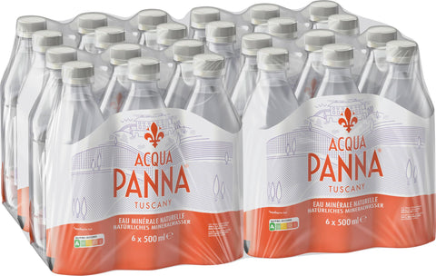 Nestlé Waters ACQUA PANNA stilles Mineralwasser PET Einweg Flaschen ( 24 x 0,5 L italienisch Original