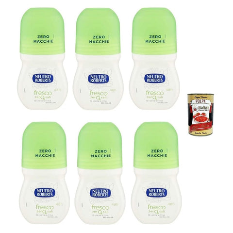 Neutro Roberts Deo Neutro Roberts Deodorante Roll On Fresco Ohne Aluminiumsalze Keine Flecken Duft aus Grüner Tee und Limette Deodorant 6x 50ml italienisch Original 80808930
