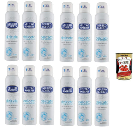 Neutro Roberts Deodorante Spray Delicato Deo Spray – Seifenparfüm 12x150ml Original italienisch Pflege