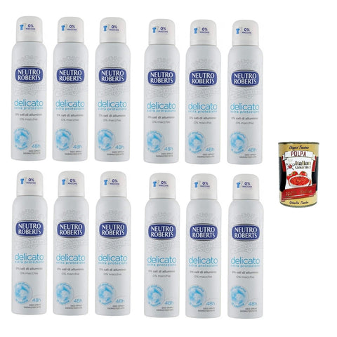 Neutro Roberts Deodorante Spray Delicato Deo Spray – Seifenparfüm 12x150ml Original italienisch Pflege