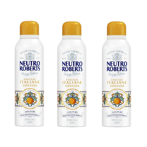 Neutro Roberts Deodorant 3x Neutro Roberts Essenze italiane SIRACUSA Deospray 200ml 8002410012163