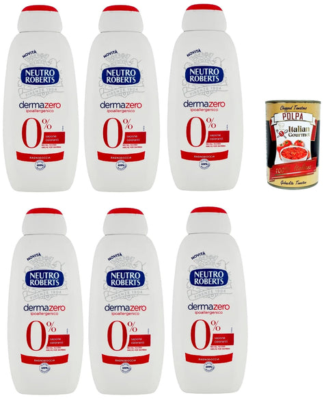 Neutro Roberts dermazero ipoallergenico Bagnodoccia, Körperbade 6x450ml Original italienisch Pflege
