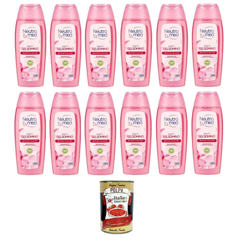 Neutromed Duschgel Neutromed pH 5,5 Gelsomino Bagnodoccia pH 5,5 Jasmine Body Wash 12x 400 ml Original italienisch inkl. Italian Gourmet Polpa 400g 8032804040014