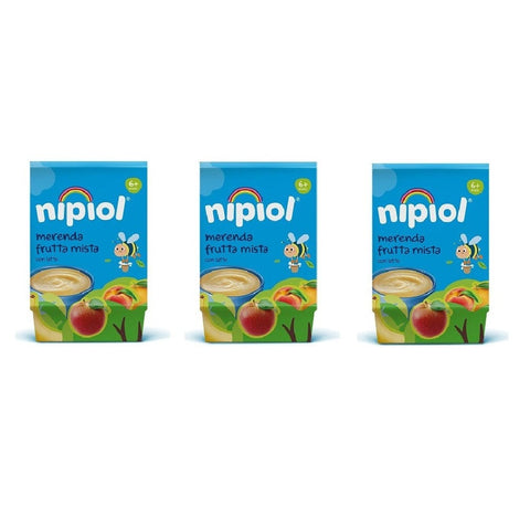 Nipiol homogenisiert 3x Nipiol merenda frutta mista gemischter Fruchtsnack (2x100g) 8001040421666