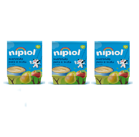 Nipiol homogenisiert 3x Nipiol merenda mela e pera Apfel-Birnen-Snack (2x100g) 8001040421659