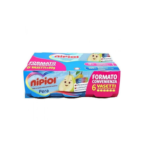 Nipiol Omog Pera 6pz 80g Original italienisch