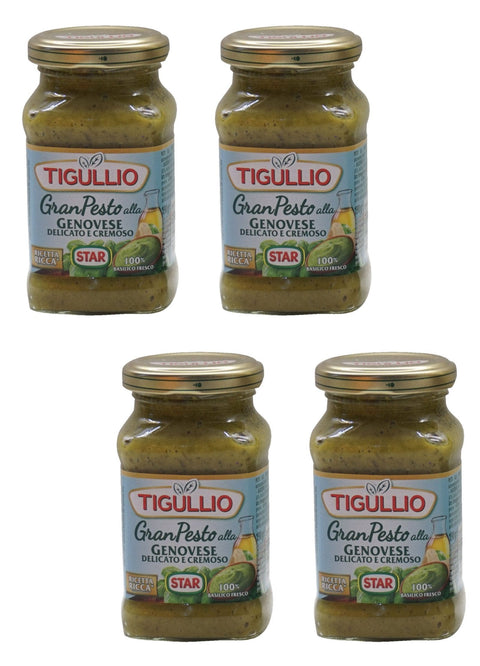 niru Tigullio "Gran Pesto alla Genovese" zartes und cremiges Pesto ( 190 ml + 4 Stück italienisch Original