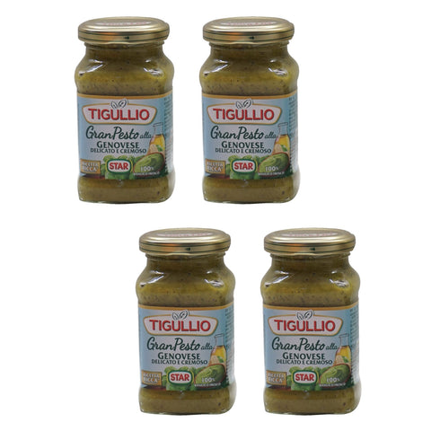 niru Tigullio "Gran Pesto alla Genovese" zartes und cremiges Pesto ( 190 ml + 4 Stück italienisch Original