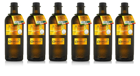 Nobile Öl Carapelli " Il Nobile " 100% Extra Virgin Olivenöl [ 6 FLASCHEN x 750ml ] 800470028142
