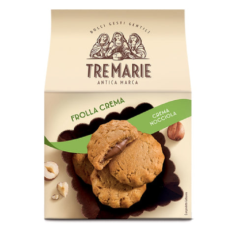 4x Tre Marie Frolla ripiena con crema alla nocciola Mürbeteiggebäck mit Haselnusscremefüllung 150 g