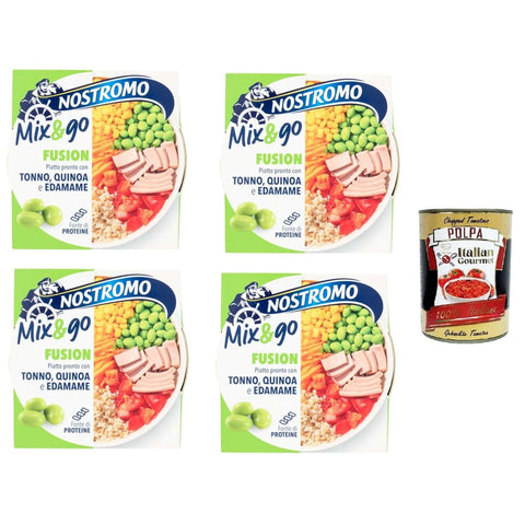 Nostromo Mix Koch- & Backzutaten Nostromo Mix & go Fusion Fertiggericht mit Thunfisch, Quinoa und Edamame 4x 190 gr Koch- & Backzutaten italienisch Original 8032804040014