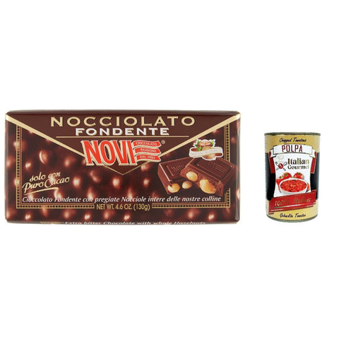 Novi Nocciolato Fondente dunkle Schokolade riegel mit ganzen Haselnüssen hazelnut chocolate bar 6x 230 g italienisch Original