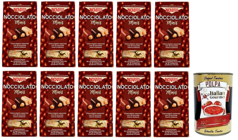 Novi Nocciolato Minis Gianduja Schokolade extra dunkle Schokolade und weiße Schokolade mit zwei ganzen Haselnüssen 10x 130g italienisch Original