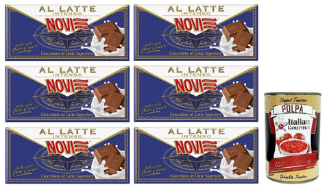 Novi Cioccolato al Latte Intenso Tafel Intensive Milchschokolade Hochwertige Milchschokolade 6x 100g italienisch Original