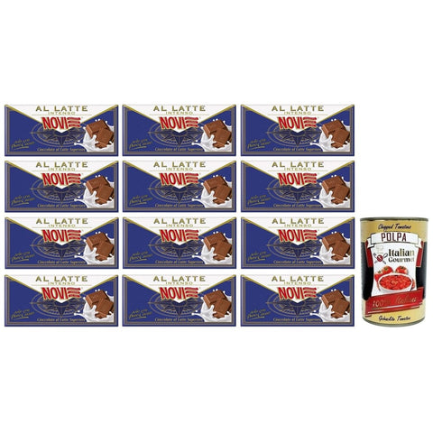 Novi Praline Novi Cioccolato al Latte Intenso Tafel Intensive Milchschokolade Hochwertige Milchschokolade 12x 100g italienisch Original 8006380211250