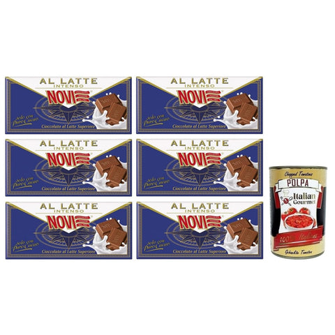 Novi Praline Novi Cioccolato al Latte Intenso Tafel Intensive Milchschokolade Hochwertige Milchschokolade 6x 100g italienisch Original 8006380211250
