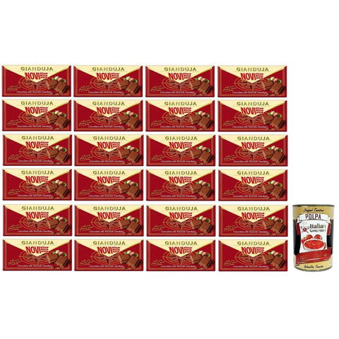 Novi Praline Novi Cioccolato alle Nocciole Gianduia Tafel Haselnussschokolade Gianduja mit Reinem Kakao 24x 100g italienisch Original 8006380213209