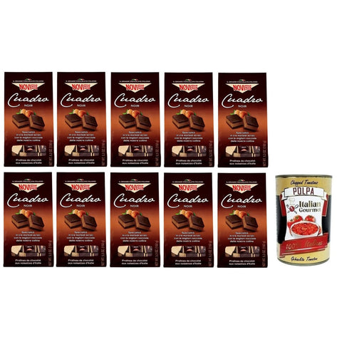 Novi Praline Novi Cuadro Noir Schokoladenpralinen mit Haselnüssen und Fettarmem Kakao Beutel 10x 150g italienisch Original 8006380334072