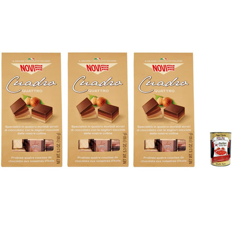 Novi Praline Novi Cuadro Quattro Cremino Pralinen 3x 150gr italienisch Original 8006380334256