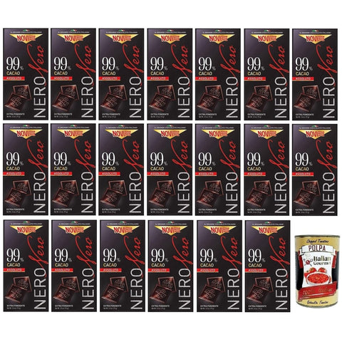Novi Praline Novi Nero Cioccolato Fondente Assoluto Extra Dunkle Schokolade 99% Kakao 20x 75g italienisch Original 8006380215807