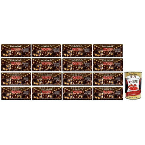 Novi Praline Novi Nocciolato Fondente con Nocciole Intere Tafel Extra Dunkle Schokolade mit ganzen Haselnüssen 16x 130g italienisch Original 8006380217139