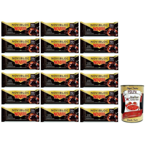 Novi Riegel Novi Novibloc Cioccolato Fondente Tafel Extra Dunkle Schokolade 70% Kakao 18x 140g italienisch Original 8006380215319