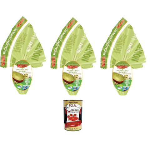 Novi Riegel Novi Uovo al Cioccolato al Latte con Morbido Ripieno di Pistacchio e Granella Milchschokolade Ei mit weicher 3x 300 g italienisch Original 8006380326572
